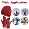 INSISMY Men Winter Warm Beanie Hat Touchscreen Gloves Set Knit