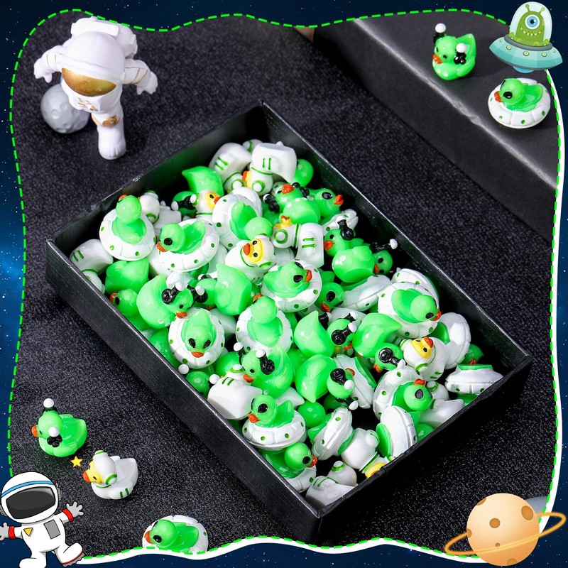 GGSTDDUP 45 Pcs Mini Resin Alien Ducks 3 Styles Tiny