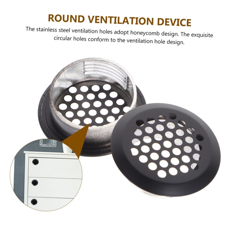 COHEALI 8Pcs Round Air Vent Holes for Cabinets Wardrobe Vent