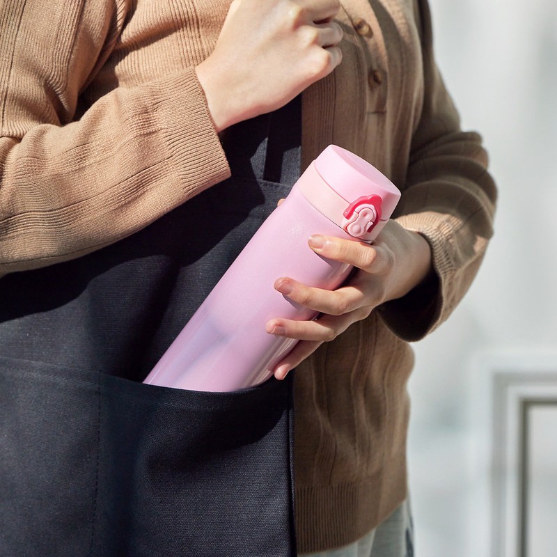 CLINA thermal/cold one-touch tumbler 350ml/500ml water bottle/thers, 350ml/pearl blue /