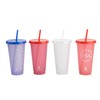Manna 24oz Color Changing Reusable Cup Set - 4-Piece -