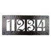 Rustic Custom Hammered Wrought Iron Address Plaque Horizontal APH24 (4number)