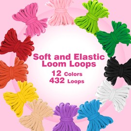 PP OPOUNT Potholder Loom Kit, 7.3" Weaving Loom Kit with 432 Craft Loops in 12 Colors, Instruction and Tools, Weaving Loom for Kids DIY Potholders, Friendship Bracelets, Great Present Choice