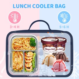 Clastyle Space Astronaut Insulated Lunch Bag Children, Blue Cool Bag, Small Schools Portable for Boys