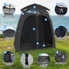 EighteenTek Upgraded Pop-Up Shower Tent, Black, 2-Room Privacy Shelter with