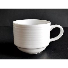 Sant' Andrea Botticelli by1880 Hospitality 9oz Stackable Bright White Coffee Cup