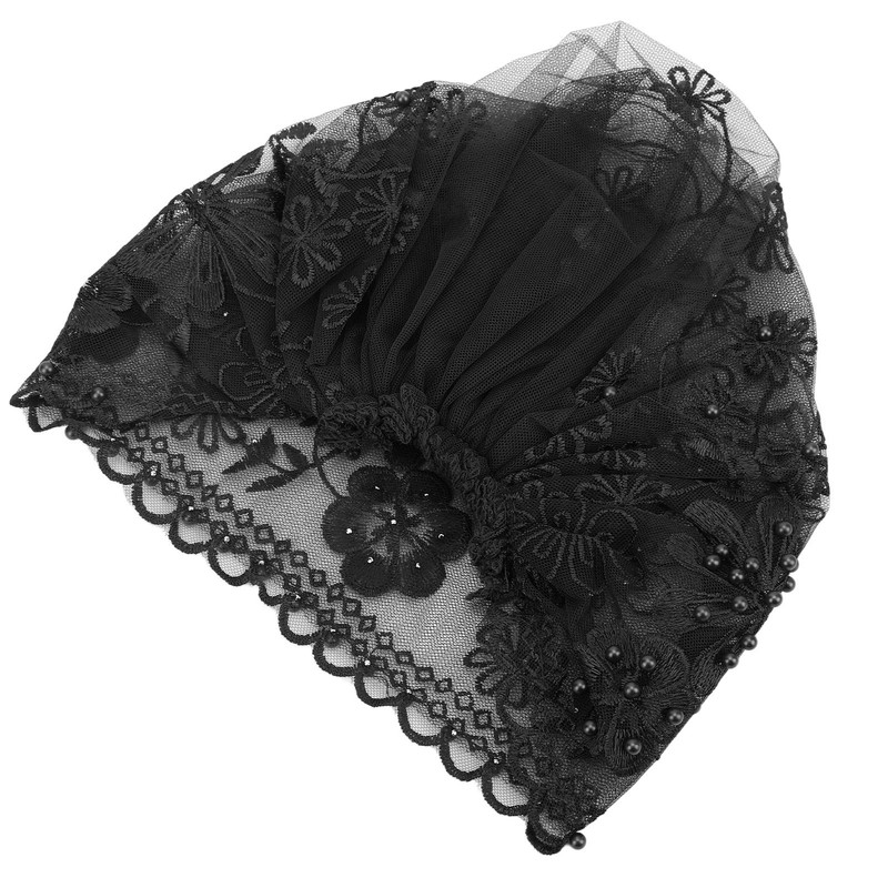 Turban Fashionable Beautiful Unique Retractable Muslim Embroidered Beading Female Hat