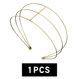 Headpiece Gold Rhinestone Headband Gold Multi Layers Metal Hair Band for Women Elegant Thin Head Jewelry Wedding Hair Hoop 4012