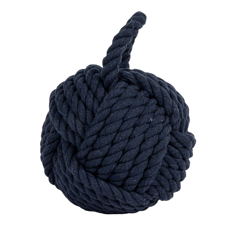 Blue Rope Knot Cotton Door Stop