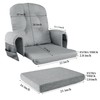 HOMBYS Glider Rocker Replacement Cushions with Storage Side Pocket,Linen-Like Fabric,