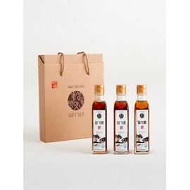 3 types of Gaeseong Mill gift sets (2 sesame oil 180ml + 1 perilla oil 180ml) / 개성방앗간 선물세트 3종 (참기름180ml 2개 + 들기름 180ml 1개)