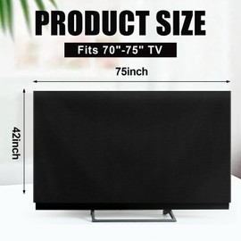 Fanfanwin 75''W x 42''H Textile Anti-scratch TV Cover for Moving Fits TV Screens up to 70"-75" Heavy Duty Tear resistance Flat Screen Protection During House Moving, Storing, or Home Renovation