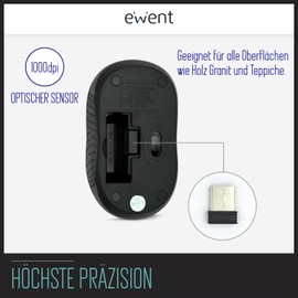 Ewent Wireless Mouse Wireless 1000dpi black