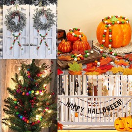 Pandahall 200 Pcs Mixed Lead Free Round Wood Beads, Dyed, 7x6mm, Hole: 3mm