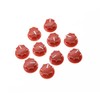 KAISH 10pcs Red Mini MXR Style Skirted AMP Knob Brass