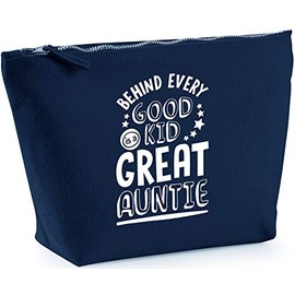 Hippowarehouse Behind Every Good Kid is a Great Auntie printed make up cosmetic wash bag 18x19x9cm