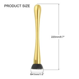 uxcell 9 Inch Stainless Steel Muddler for Cocktail Bar Drink Muddler Bar Tool for Mixing Fruit Drinks Cocktails Gold