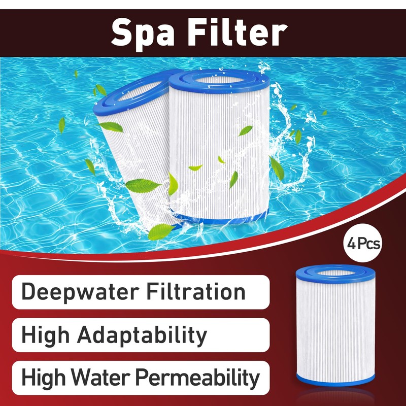 StreytoTek 4 Pcs PDM28 Spa Filter, Compatible with Dream Maker