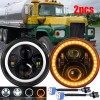 us- 2pcs Fit Mack R Series 7'' Inch Round LED