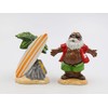Fine Ceramic African American Black Vacation Santa Surf Board with
