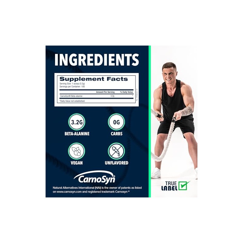NF Sports Beta-Alanine, Beta-Alanina CarnoSyn en Polvo sin Sabor 320