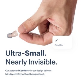 Audien Atom One OTC Hearing Aids - Wireless, Rechargeable, and Comfortable | Clear Sound in a Small, Discreet Design for Seniors & Adults with Hearing Loss