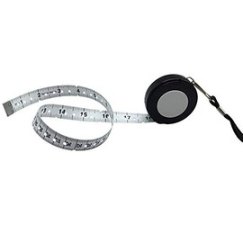 Braille Tape Measure 60'' / 150 cm with Black Rope,Measuring Tape (White)