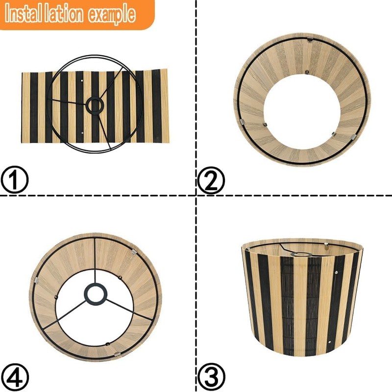 Modern bamboo lamp shade for table lamps and floor lamps