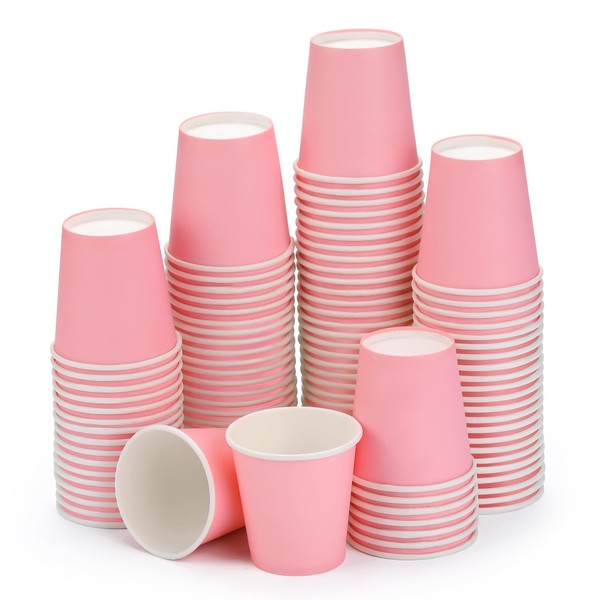 Wuadua 100 Pack 3 oz Paper Cups,Bathroom cups, Espresso Cups,