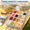 Snackle Box Container with Ice Pack Built In, 8 Compartment