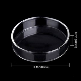 WEAVERBIRD 80mm Aquarium Shrimp Feeder Dish Glass Fish Tank Feeding Bowls Round Clear Dishes Tray