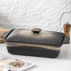 KOOV Ceramic Casserole Dish with Lid, Rectangular Baking Dish Set,