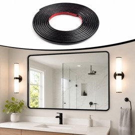 Self-Adhesive Mirror Frame Trim 5m - Flexible PVC Molding Strip for Walls, Ceilings, Doors, Cabinets and DIY Home Decor