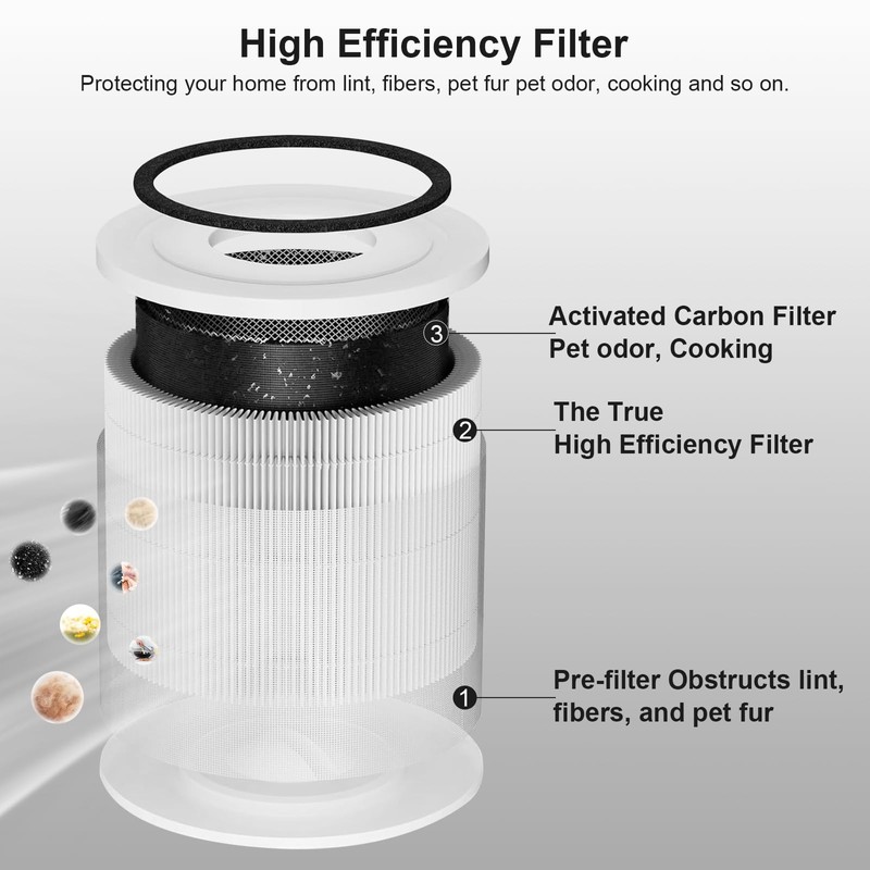 240 Filter Replacement Compatible with PuroAir 240 Air Cleaner Puri-fier,