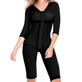 DELIE Fajas Colombianas Moldeadoras 103 Shapewear Bodysuit, High Compression Shapewear Tummy Control Black