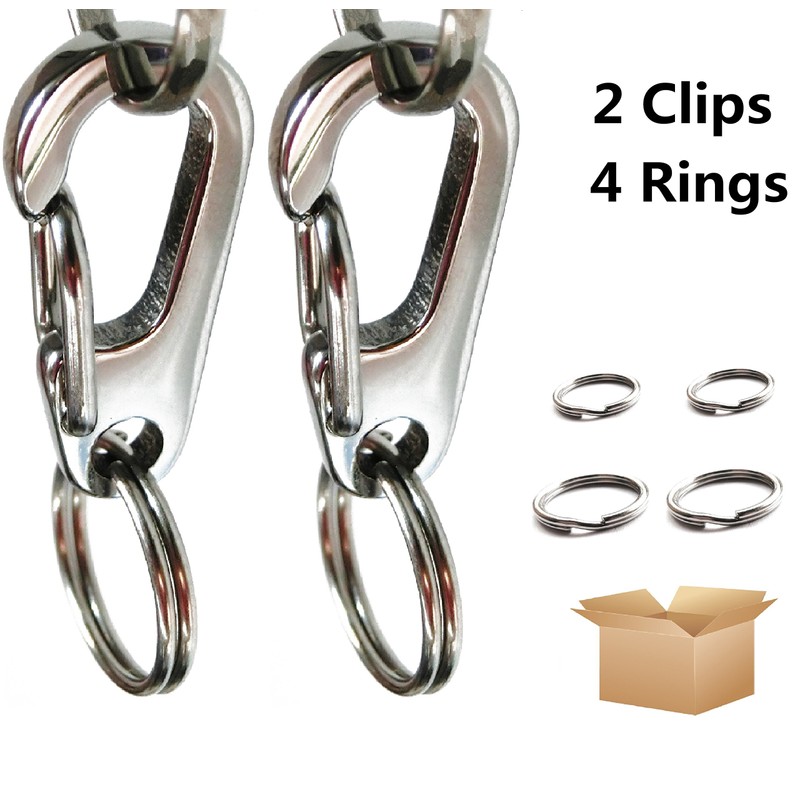 Sundesign Stainless Steel Dog Tag Quick Clips