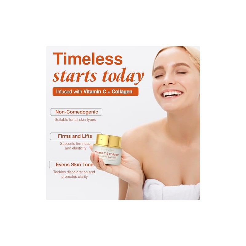 Hidratante Facial Vitamina Colágeno Probado Por Dermatólogos Crema Día Antienvejecimiento