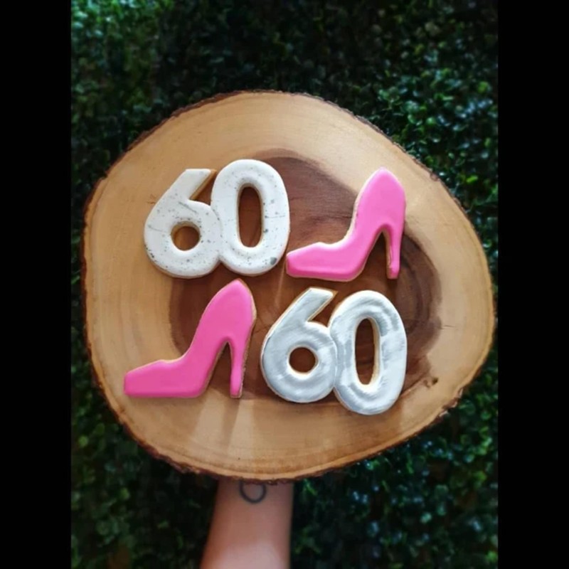 Sweet Prints Inc Number 60 Cookie Cutter - Dishwasher Safe