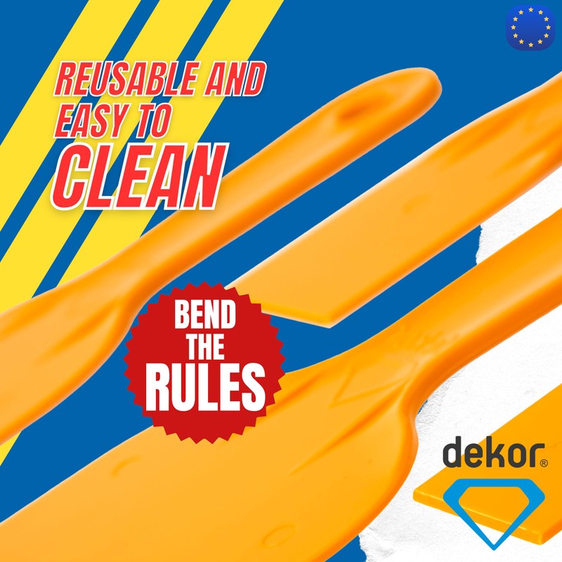 DEKOR Plastic Putty Knife Set - 4 pieces - Paint