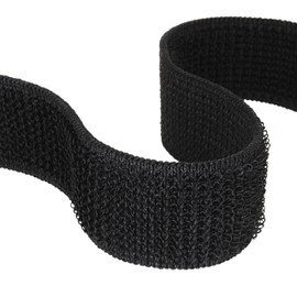 Velcro Tape Elastic | Velcro Tape for Sewing | Black or White | 3 m, 8 m or 25 m on a Roll / 20 mm x 3 m, Black