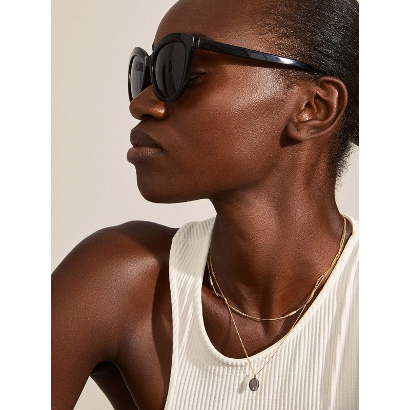 PILGRIM, Marlene Recycled Cat Eye Sunglasses, Polarised Women's Sunglasses with
