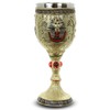 Decorative Goblet "Pharaoh Tutankhamun" - Golden Chalice with Pharaoh Mask