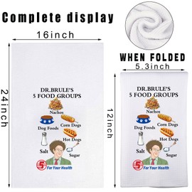 G2TUP Dr. Steve Brule Kitchen Towels Steve Brule Gifts Brule's 5 Food Groups Gifts Dr. Steve Brule Hand Towel (5 Food Groups)