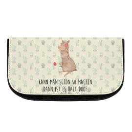 Parent-New Mr. & Mrs. Panda Cosmetic Bag Alpaca Flower, Cactus Green