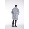 UMREN Mens Warm Whiter Leopard Faux Fur Coats Jacket Long