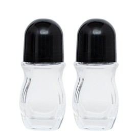Eoglirie Glass Deodorant Roller Bottle, Leak Proof Refillable Roller Bottles Containers (2)