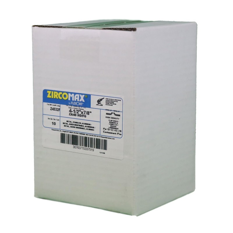FlexOvit® ZIRCOMAX® 4-1/2" X 5/8"-11 40 Grit Type 27 Spin-ON