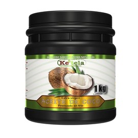 ACEITE DE COCO KE´TELA EXTRA VIRGEN PRENSADO EN FRIO 1KG KETO, KOSHER, SIN GLUTEN