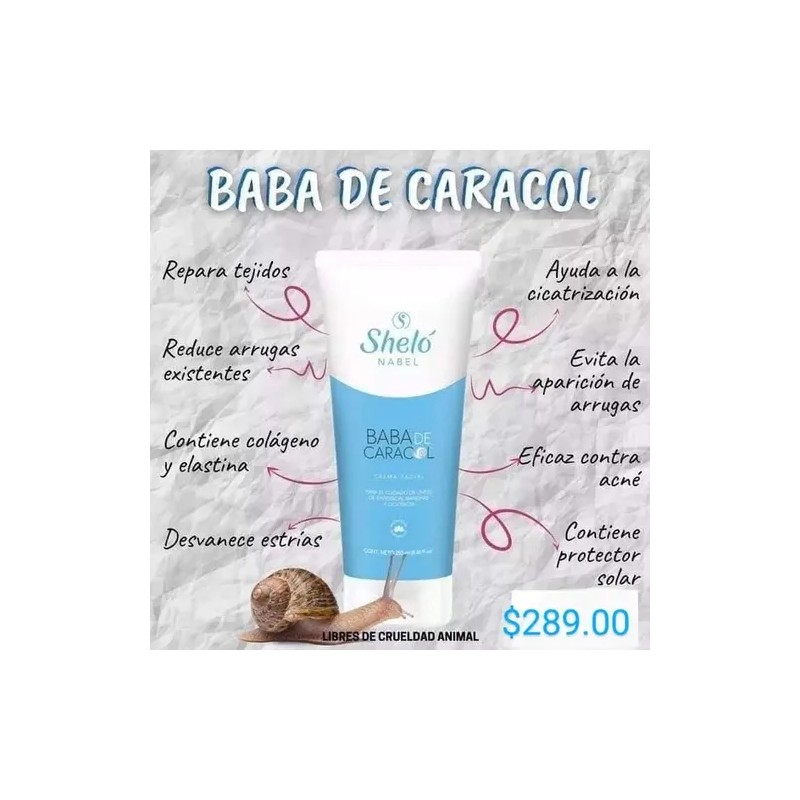 Crema Baba De Caracol Facial, Shelo Nabel