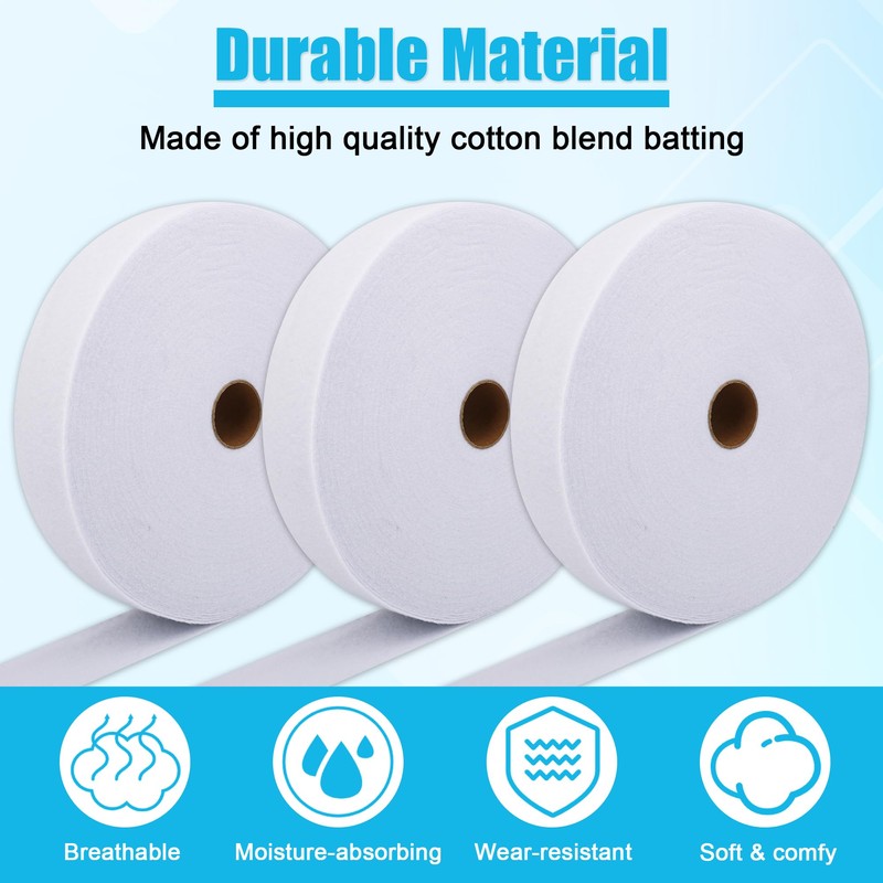 3 Roll Batting Strips 2 1/4 Inch 150 Yards with